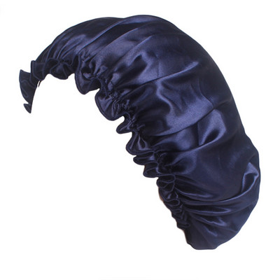 Satīna Bonnet matu cepures Regulējama miega nakts vāciņš galvas vāka cepure dušas vāciņš cirtainu, elastīgu matu veidošanai