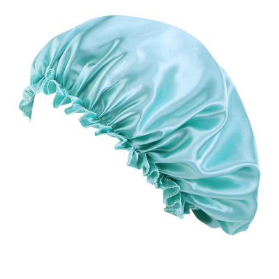 Satīna Bonnet matu cepures Regulējama miega nakts vāciņš galvas vāka cepure dušas vāciņš cirtainu, elastīgu matu veidošanai