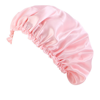 Satīna Bonnet matu cepures Regulējama miega nakts vāciņš galvas vāka cepure dušas vāciņš cirtainu, elastīgu matu veidošanai