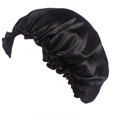 Satīna Bonnet matu cepures Regulējama miega nakts vāciņš galvas vāka cepure dušas vāciņš cirtainu, elastīgu matu veidošanai