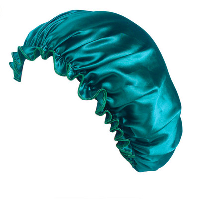 Satīna Bonnet matu cepures Regulējama miega nakts vāciņš galvas vāka cepure dušas vāciņš cirtainu, elastīgu matu veidošanai