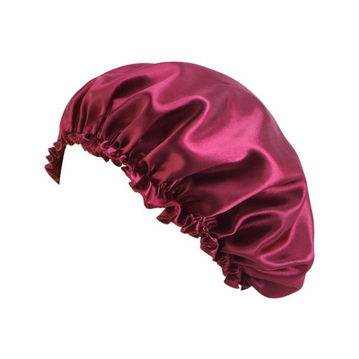 Satīna Bonnet matu cepures Regulējama miega nakts vāciņš galvas vāka cepure dušas vāciņš cirtainu, elastīgu matu veidošanai