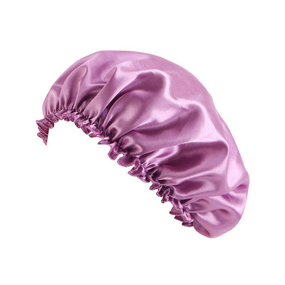 Satīna Bonnet matu cepures Regulējama miega nakts vāciņš galvas vāka cepure dušas vāciņš cirtainu, elastīgu matu veidošanai