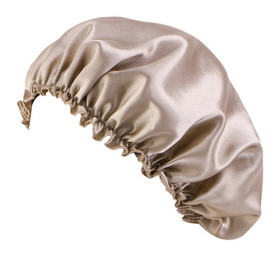 Satīna Bonnet matu cepures Regulējama miega nakts vāciņš galvas vāka cepure dušas vāciņš cirtainu, elastīgu matu veidošanai