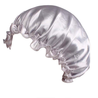 Satīna Bonnet matu cepures Regulējama miega nakts vāciņš galvas vāka cepure dušas vāciņš cirtainu, elastīgu matu veidošanai