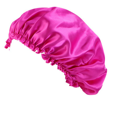 Satīna Bonnet matu cepures Regulējama miega nakts vāciņš galvas vāka cepure dušas vāciņš cirtainu, elastīgu matu veidošanai