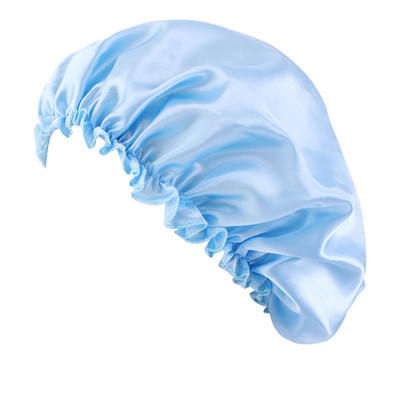 Satīna Bonnet matu cepures Regulējama miega nakts vāciņš galvas vāka cepure dušas vāciņš cirtainu, elastīgu matu veidošanai