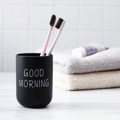 Morning Cup Cup hambahari Tavaline tass Vannitoa Paar ümmargune hammas Lihtne hea klaas ja pudel