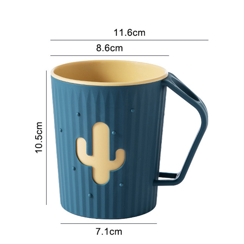 Vannas istabas krūzes ar rokturiem Tīrīšanas krūze ar zobu birstes turētāju Plastmasas krūze mājas pāris zobu birstes turētājam