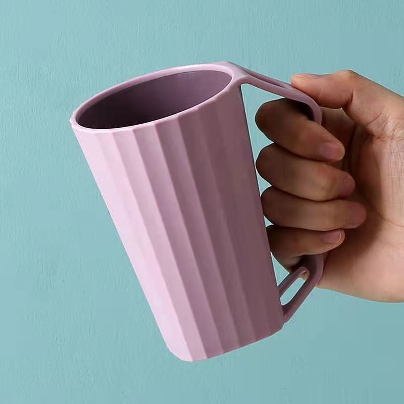 1 gab. Pure Color Wash zobu krūze mājsaimniecībai ar roktura zobu birstes krūzi Izturīgi PP vannas istabas piederumi