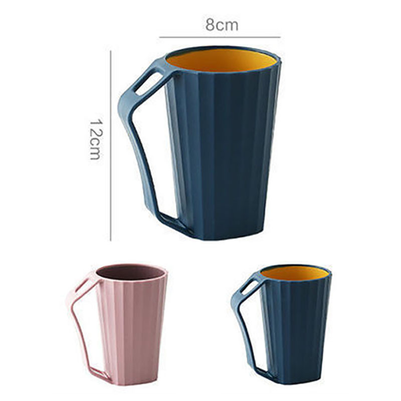 1 gab. Pure Color Wash zobu krūze mājsaimniecībai ar roktura zobu birstes krūzi Izturīgi PP vannas istabas piederumi