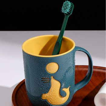 Φλιτζάνια Big Mouth Couples Οδοντόβουρτσα με μοτίβο δελφινιών Φλιτζάνι καφέ τσάι για πλύσιμο δοντιών Κούπα μπάνιου Προμήθειες κουζίνας