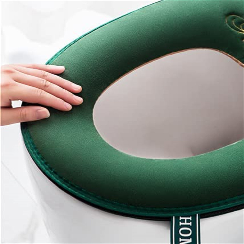 Tualetes sēdekļa pārvalks Ziemas silts tualetes paliktnis Mīksts ar rokturi Tualetes piederumi Mīksts plīša rāvējslēdzējs Wc Paklājiņš Vannas istaba Mājsaimniecība