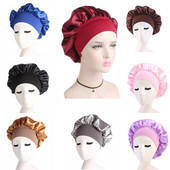 Ööune müts Satiin Solid Sleeping Hat Elastne juuksehooldusmüts Igapäevaseks kasutamiseks ja ilusalongis Bonnet Satiinist dušimütsi koduaksessuaar