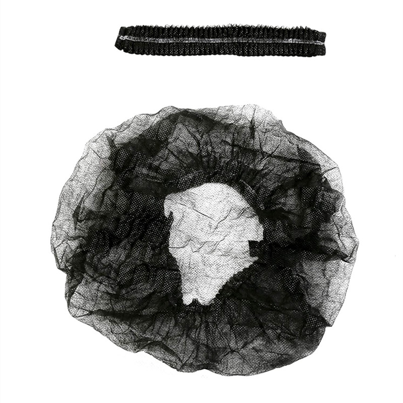 100 pakuotės 21 colių vienkartiniai neaustiniai dangteliai, elastingi dulkių galvos plaukų dengiamieji tinklai, skirti maistui aprūpinti virtuvės ligoninės salono slaugytojais