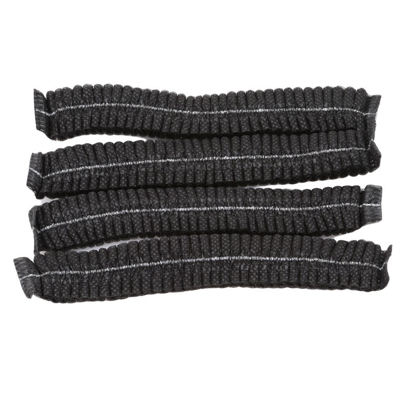 100 pakuotės 21 colių vienkartiniai neaustiniai dangteliai, elastingi dulkių galvos plaukų dengiamieji tinklai, skirti maistui aprūpinti virtuvės ligoninės salono slaugytojais