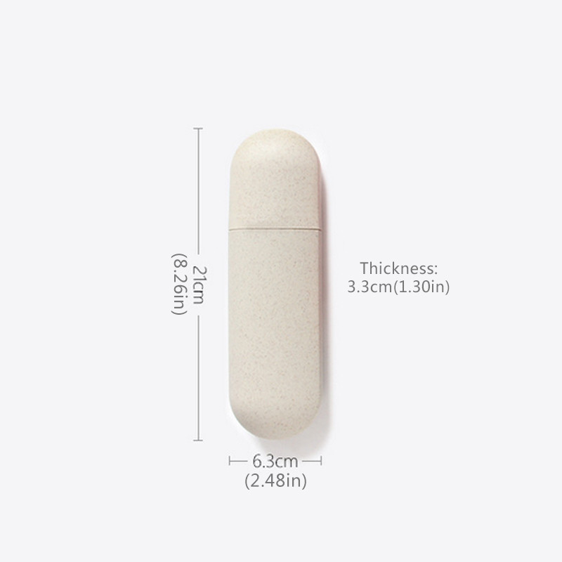 Nešiojama dantų šepetėlio laikymo dėžutė Vonios kambario priedai Kviečių šiaudų dantų šepetėlio dėžutė Kelioninė dantų pasta Organizatorius Dantų šepetėlio laikiklis