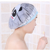 Miela animacinių filmų dušo kepuraitė, skirta vonioms ir saunoms, nėriniuota elastinė juostelė SPA kepurė Moteriška vaikų plaukų apsauginė kepurė