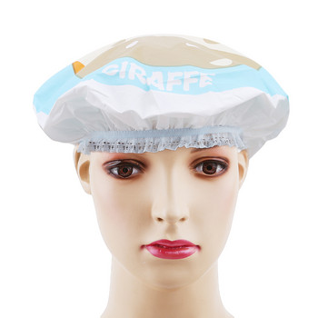 Χαριτωμένο καρτούν καπέλο μπάνιου ντους για λουτρά και σάουνες Δαντέλα ελαστικό καπάκι σπα Γυναικείο Παιδικό προστατευτικό καπέλο μαλλιών