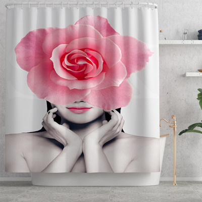 Eiropas stila meitenes apdrukas vannas istabas paklājiņa komplekts mājas dekorēšanai, absorbējošs mikrošķiedras vannas istabas paklāju komplekts, neslīdošs tualetes kāju paklājiņš