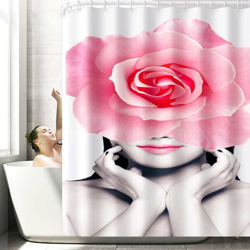 Eiropas stila meitenes apdrukas vannas istabas paklājiņa komplekts mājas dekorēšanai, absorbējošs mikrošķiedras vannas istabas paklāju komplekts, neslīdošs tualetes kāju paklājiņš