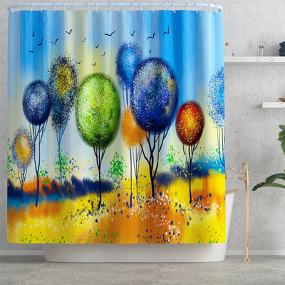 Karikatūras balons Print Vannas paklājiņš Vannas paklājs un ūdensnecaurlaidīgs dušas aizkaru komplekts Mājas dekors Tualetes paklājiņš Neslīdošs kāju paklājiņu komplekts