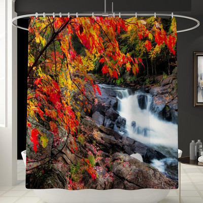 Zeegle vannas istabas durvju paklājs grīdas paklājs dušas aizkars ar 3D drukātu tualetes paklāja komplektu pretslīdošs dušas paklājiņš, ūdens absorbējošs kāju paklājiņš