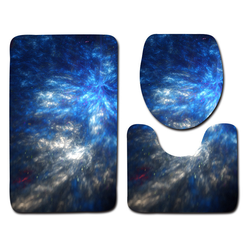 Zeegle 3tk tähistaeva mustriga mikrokiust vannimatid libisemiskindlad põrandamatid vannitoavaibad, pestavad tualettvaibad, kodukaunistused