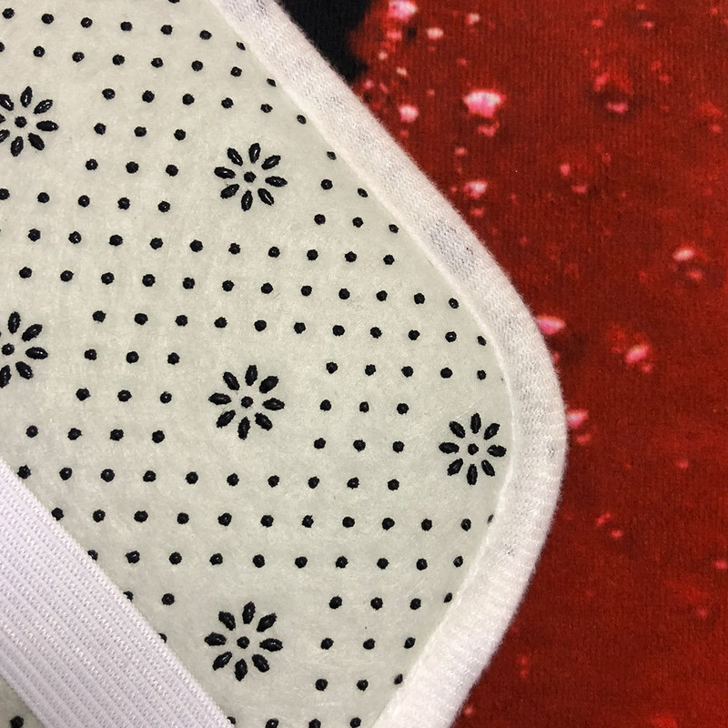 Zeegle 3gab Tualetes paklājiņš Rozā apdrukāts vannas paklājiņš Vannas istabas paklāju komplekts Absorbējošs tualetes vāks Pārvalks Vannas paklāji Pretslīdošs vannas istabas paklājiņš