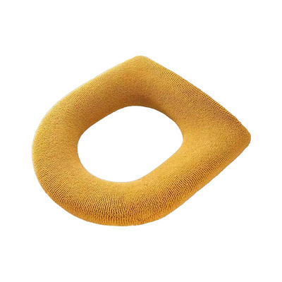 Ziemas siltais tualetes sēdekļa pārvalks Closestool Mat 1 gab Mazgājami vannas istabas piederumi Adīšana Pure Color Mīksts O-formas spilventiņš bidē pārvalks