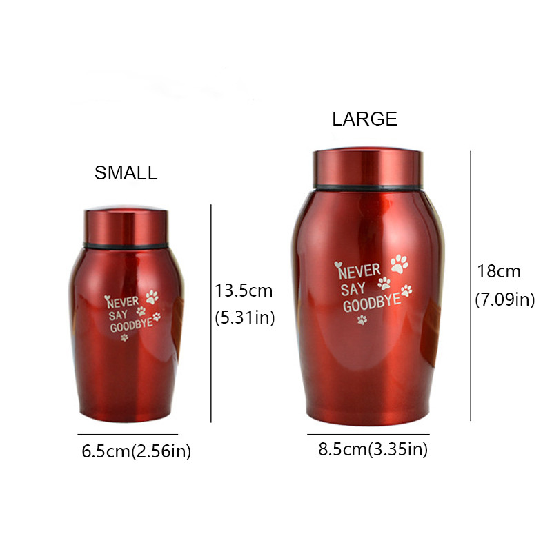 Daudzkrāsainas nerūsējošā tērauda suņu urnas suņu kaķu putnu peles kremēšanas pelnu urnas aizzīmogotās bēres suņiem mājdzīvnieku suvenīru burka 2022. gada Jaunums