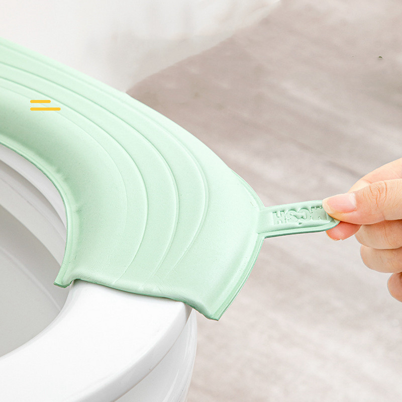 2 gab./komplektā Ūdensnecaurlaidīgs tualetes sēdekļa pārvalks Closestool Mat mazgājams vannas istabas piederumi Pure Color Mīksts tualetes sēdekļa spilvens universāls