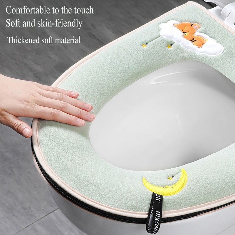 Tualetes sēdeklis Four Seasons Universāla vannas istabas tualete ar rokturi Mazgājams sabiezināts tualetes sēdeklis ar rāvējslēdzēju Tualetes sēdeklis Vannas istaba