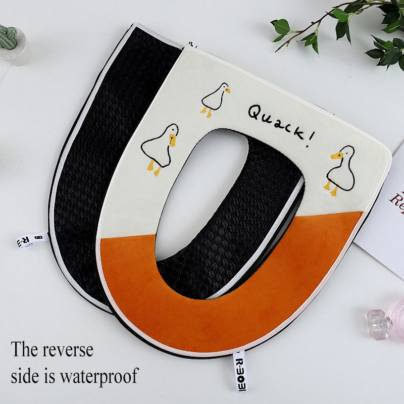 Tualetes sēdeklis Four Seasons Universāla vannas istabas tualete ar rokturi Mazgājams sabiezināts tualetes sēdeklis ar rāvējslēdzēju Tualetes sēdeklis Vannas istaba