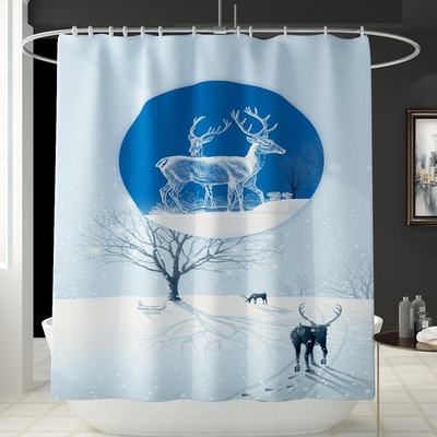 Zeegle Printed Snow Men vannas paklājiņa komplekts tualetes U veida paklājs Pretslīdošs vannas durvju paklājs grīdas paklājs tualetes dekors paklāja komplekts vāks tualetes pārvalks