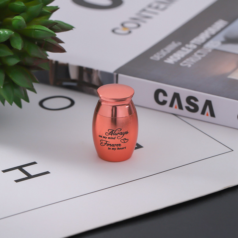 Graveeritavad mini tuhastamisurnid lemmiklooma kassikoerale / inimtuha kirst, armastuse kaotus roostevabast terasest tuhastamisurni purk