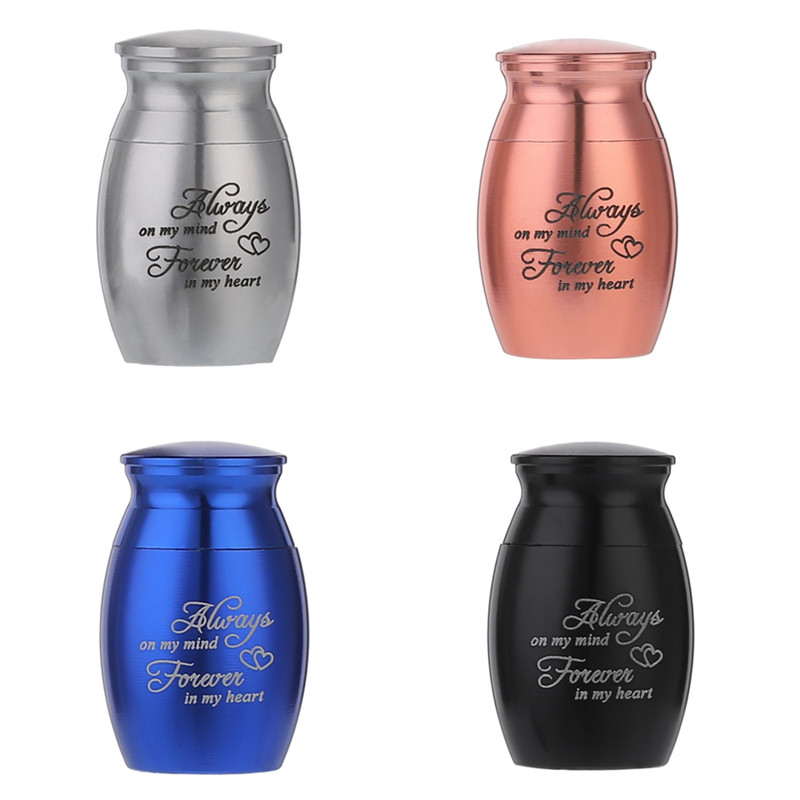 Graveeritavad mini tuhastamisurnid lemmiklooma kassikoerale / inimtuha kirst, armastuse kaotus roostevabast terasest tuhastamisurni purk