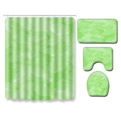 Zeegle vannas istabas paklājiņu komplekts mazgājams vannas dušas aizkaru komplekts tualetes sēdekļa pārvalks Pretslīdošs tualetes durvju paklājiņš putekļu necaurlaidīgs dušas istabas paklājs