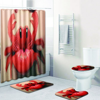 Zeegle vannas aizkaru komplekts 4 gab tualetes paklājiņa komplekts ūdensnecaurlaidīgs dušas aizkaru pjedestāla paklājs, mikrošķiedras vannas istabas kāju paklājs, kāju paklājiņš