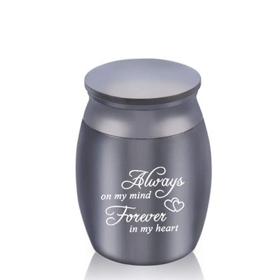 25*16mm Mini Engraved Cremation Urns For Pet Human Ashes Casket Funeral Loss Of Love Stainless Steel Cremation For Pet Lover