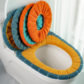 Universal μαλακό κάλυμμα καθίσματος τουαλέτας Άνετο Χειμερινό Ζεστό επαναχρησιμοποιήσιμο Θήκη καθίσματος Τουαλέτας Μαξιλάρι Τουαλέτας Μαξιλάρι Προμήθειες μπάνιου
