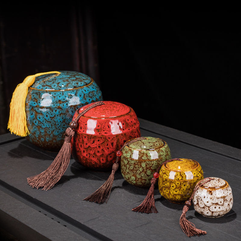 Krāsu keramikas tvertne piemiņas lolojumdzīvnieku urnas zīmoga pods Liels piemiņas zārks Porcelāna burka Cilvēka pelnu uzglabāšana Piemiņas apbedīšanas turētājs