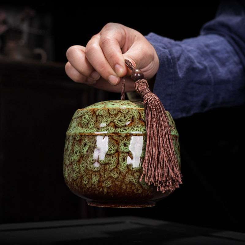 Krāsu keramikas tvertne piemiņas lolojumdzīvnieku urnas zīmoga pods Liels piemiņas zārks Porcelāna burka Cilvēka pelnu uzglabāšana Piemiņas apbedīšanas turētājs