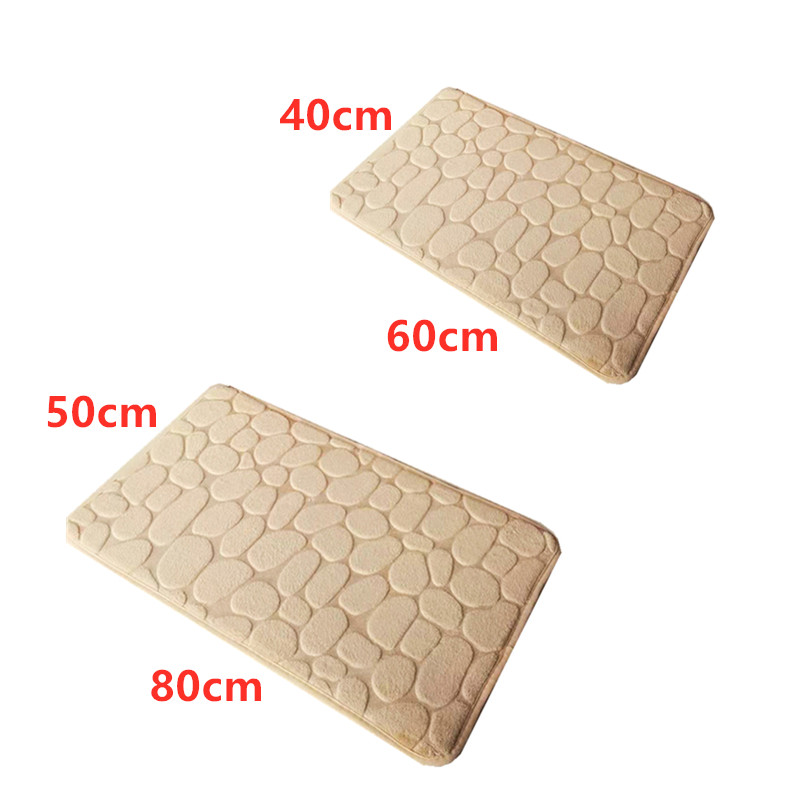 Bruģakmens reljefs vannas istabas paklājiņš Neslīdošs paklājs Izlietne Vanna sānu grīda Paklājs Dušas istaba Kājslauķis Memory Foam Pad