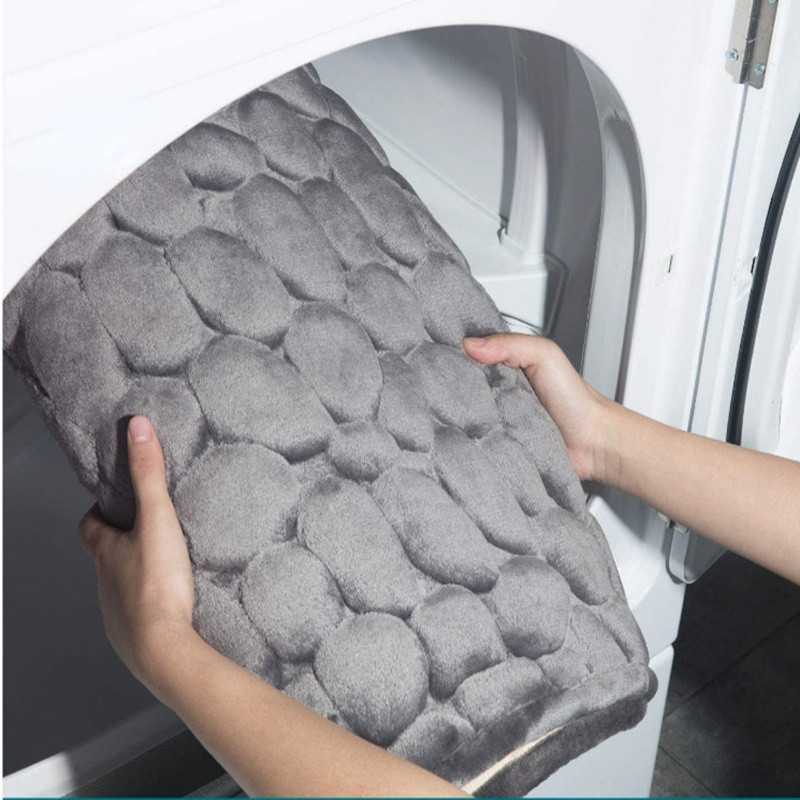 Bruģakmens reljefs vannas istabas paklājiņš Neslīdošs paklājs Izlietne Vanna sānu grīda Paklājs Dušas istaba Kājslauķis Memory Foam Pad