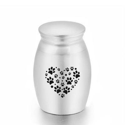 24 Stilu komplekts ar 3 gab. Mini Urnas cilvēku pelniem Kremācijas piemiņas trauks Metāla piemiņas lolojumdzīvnieku pelnu turētājs Sudrabs