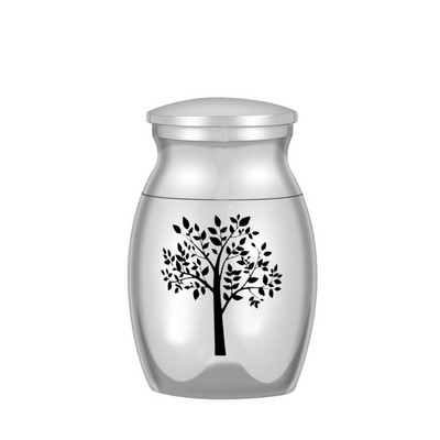 24 Stilu komplekts ar 3 gab. Mini Urnas cilvēku pelniem Kremācijas piemiņas trauks Metāla piemiņas lolojumdzīvnieku pelnu turētājs Sudrabs