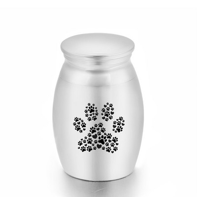 24 Stilu komplekts ar 3 gab. Mini Urnas cilvēku pelniem Kremācijas piemiņas trauks Metāla piemiņas lolojumdzīvnieku pelnu turētājs Sudrabs