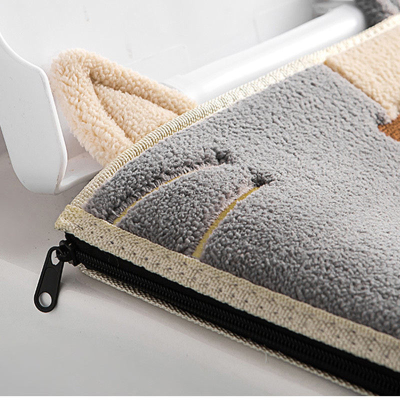 Cute Kitten Pattern tualetes sēdekļa pārklājs ar gredzenu Universāls tualetes spilvens ar rāvējslēdzēju plīša tualetes sēdekļa paklājiņš vannas istabas aksesuāri