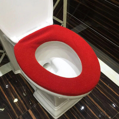 Udobna, mekana, raznobojna WC garnitura za kupaonicu, podebljana periva navlaka za WC sjedala, WC podloga, topla zimska O prsten Setovi noša